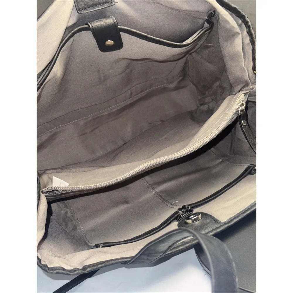 Rosetti Shoulder Bag Handbag 4‎ Pockets Purse Keychain Light Gray/Dark Gray